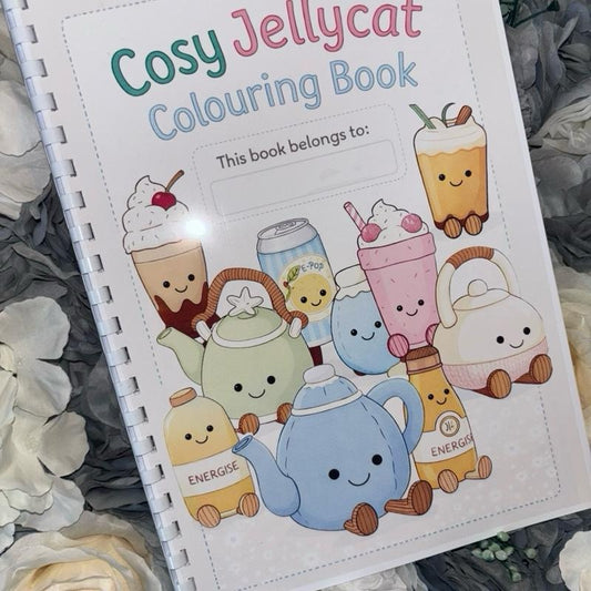 Cosy jelly teddy Inspired Colouring Book | 21 Adorable Pages | Calm, Cute & Comforting Kids Activity Book
