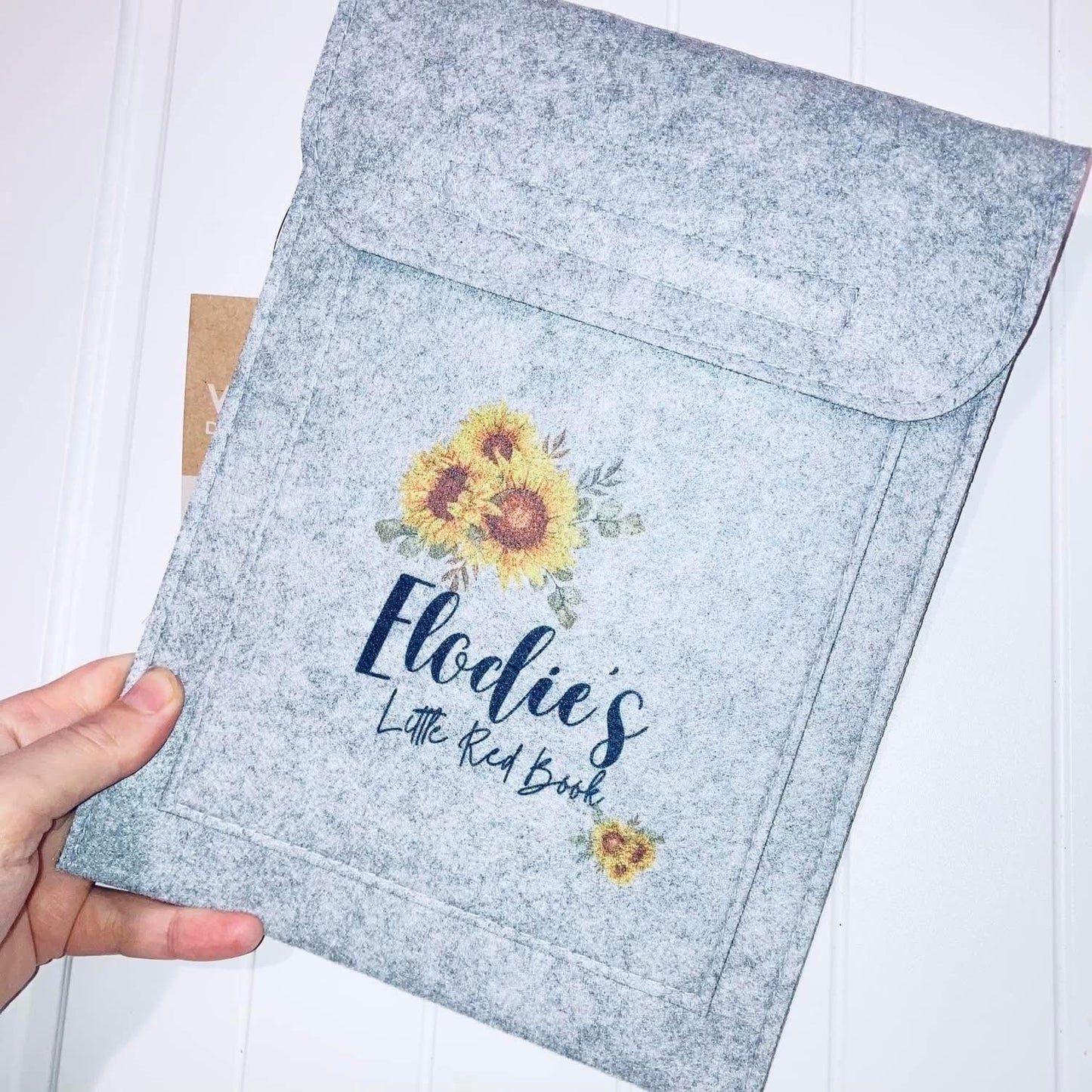 Personalised Little Red Book Holder | Custom Felt Health Record Cover | Baby Gift | New Parent Keepsake | Child Record Folder