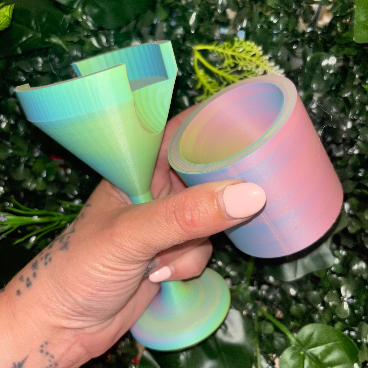 16oz Snow Globe Glitter Funnel & Lid Holder Tool | Tumbler Crafting Kit | Resin & Glitter Pouring Aid | 3D Printed Cup Turner Accessory Set