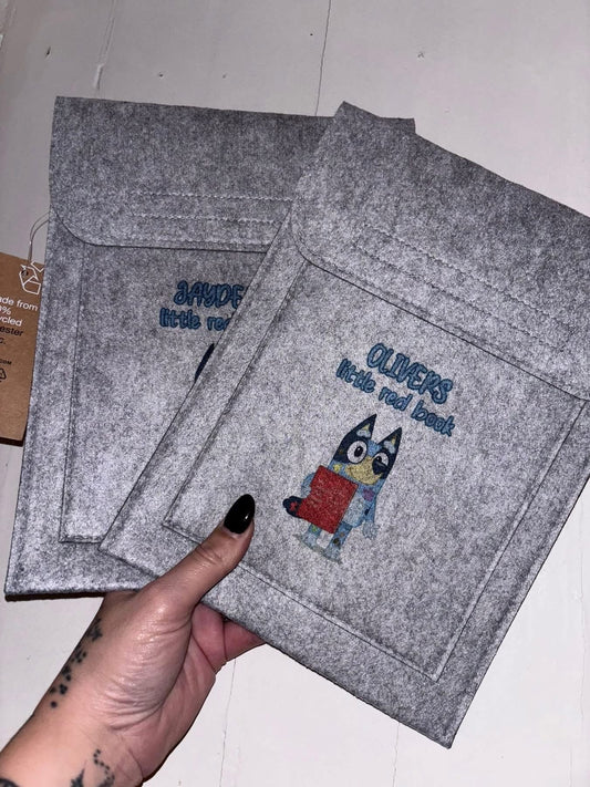 Personalised Little Red Book Holder | Custom Felt Health Record Cover | Baby Gift | New Parent Keepsake | Child Record Folder