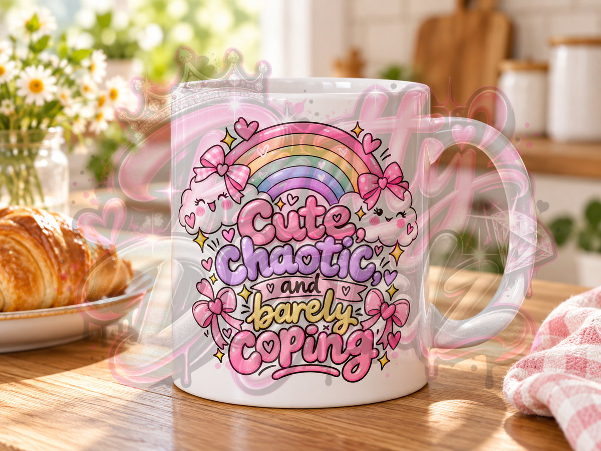 10 Girly Mental Health PNG Bundle | Funny Overthinking & Chaotic Girl Sublimation Designs | 300 DPI Digital Download