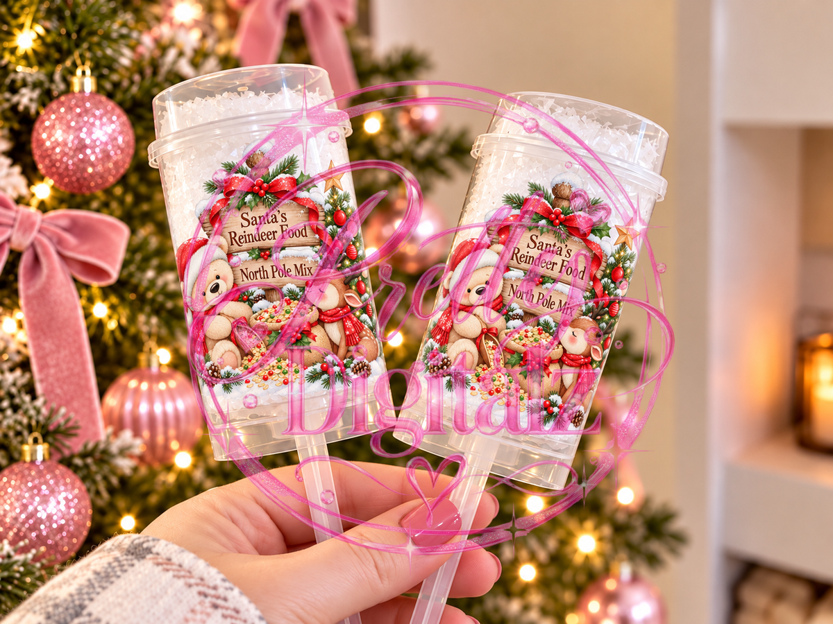 Magic Reindeer Food Christmas PNG Bundle | 10 Festive Reindeer Food Designs | DTF & Sublimation Digital Download