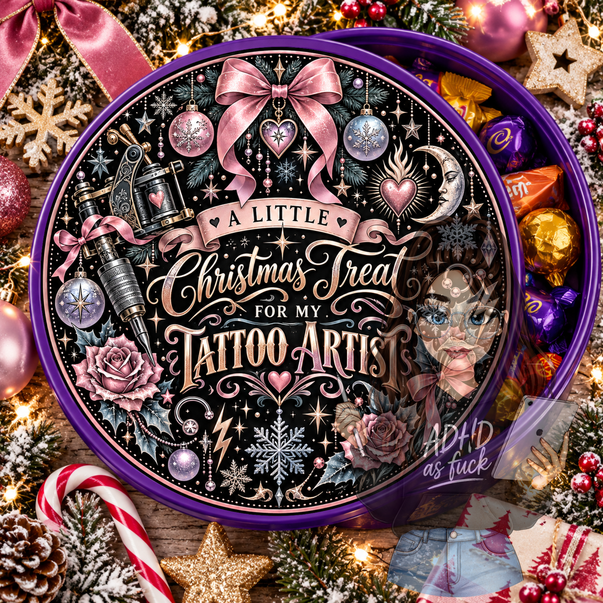 Christmas Occupation Chocolate Tub Lid Designs – Set of 9 PNG Digital Downloads