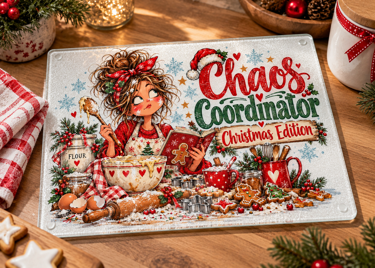 Christmas Kitchen Chopping Board PNG Bundle | 10 Festive Sublimation Designs | Funny Christmas Kitchen Digital Download