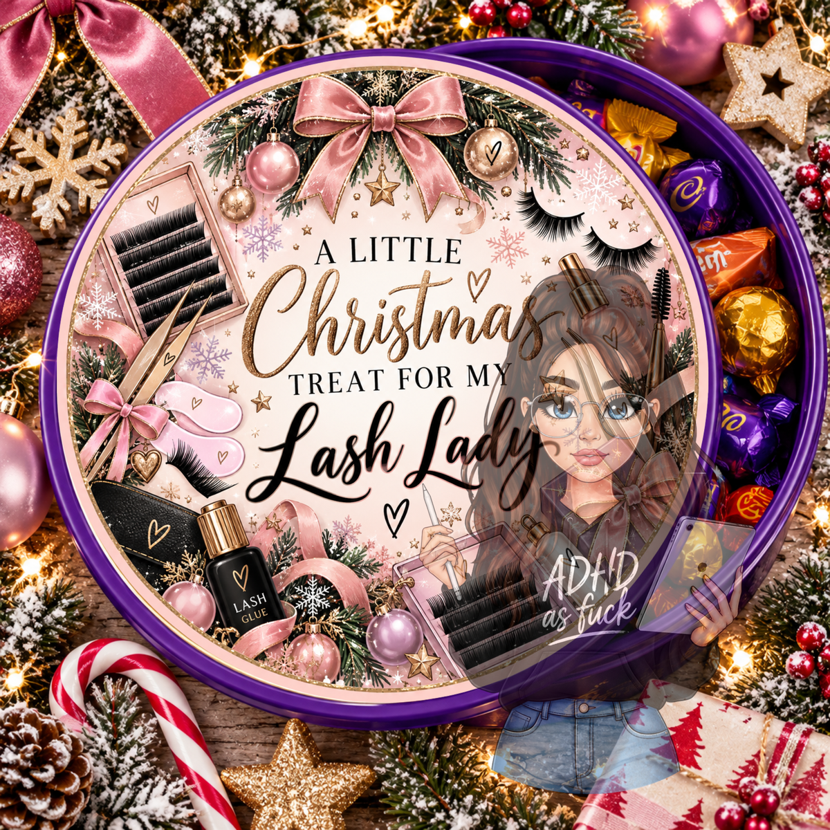Christmas Occupation Chocolate Tub Lid Designs – Set of 9 PNG Digital Downloads