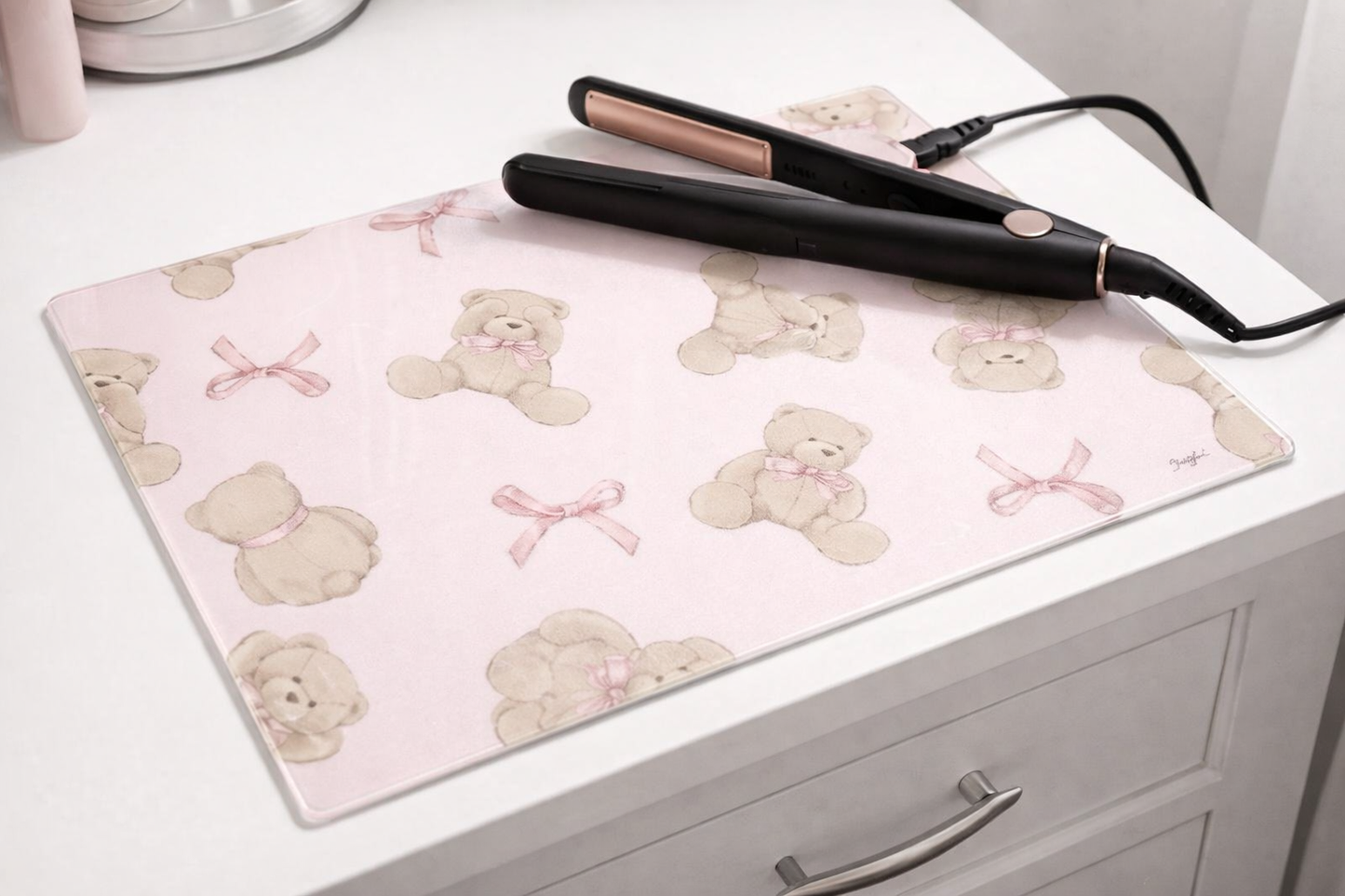 Pink Aesthetic Glass Chopping Board PNG Bundle – 5 Sublimation Designs + Styled Mockups | Digital Download