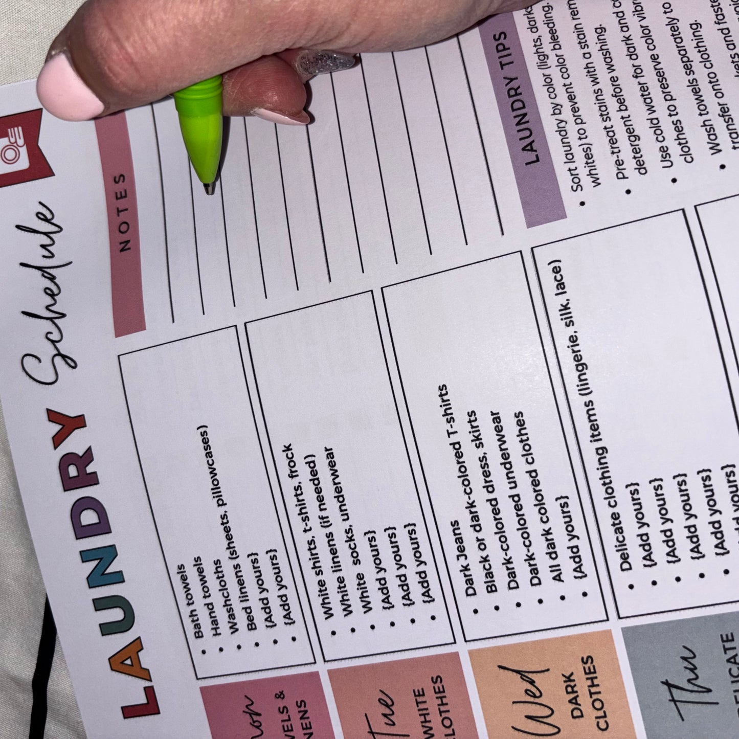 ADHD Cleaning Planner Book | 35 Page Printed & Comb Bound | Daily Weekly Monthly Cleaning Checklist | Neurodivergent Friendly Home Organiser UK
