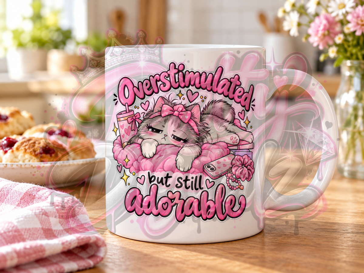 10 Girly Mental Health PNG Bundle | Funny Overthinking & Chaotic Girl Sublimation Designs | 300 DPI Digital Download