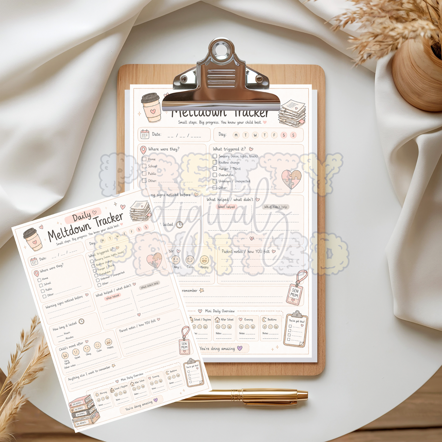 Meltdown Tracker Bundle — 4 Digital Files | Print at Home or Sell as Physical Product | SEN Parent Resource