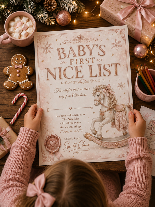 Pay What You Can Afford Personalised Christmas Nice List Certificate | A4 Printed Christmas Certificate| Santa Nice List | Child Christmas Keepsake | Gift from Santa