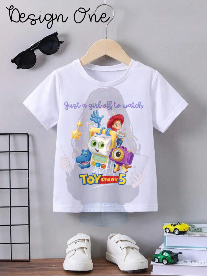 🎬 TStory Movie Trip T-Shirt | Personalised Children’s Cinema T-Shirt | Toy Story Birthday Tee | Ages 1-2 to 12-13 Years