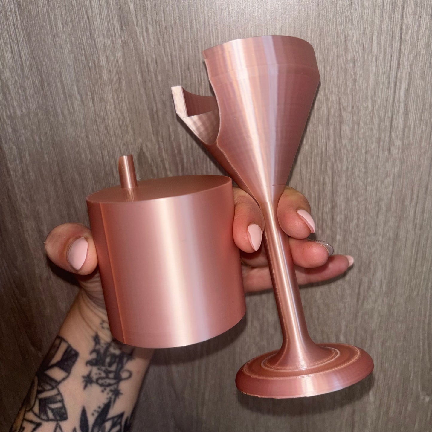 16oz Snow Globe Glitter Funnel & Lid Holder Tool | Tumbler Crafting Kit | Resin & Glitter Pouring Aid | 3D Printed Cup Turner Accessory Set