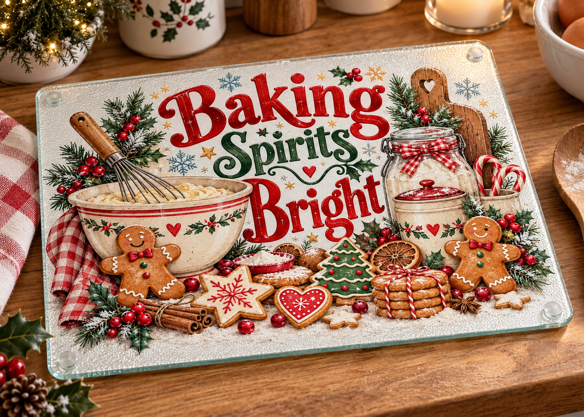 Christmas Kitchen Chopping Board PNG Bundle | 10 Festive Sublimation Designs | Funny Christmas Kitchen Digital Download