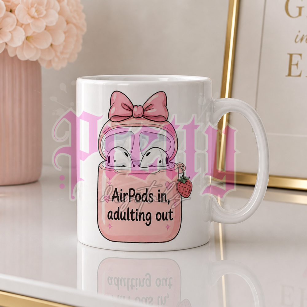 AirPods Quotes PNG Bundle x7 | Funny Girly Mug Designs | Sassy Quotes Sublimation Files | Pink Coquette Aesthetic Digital Download