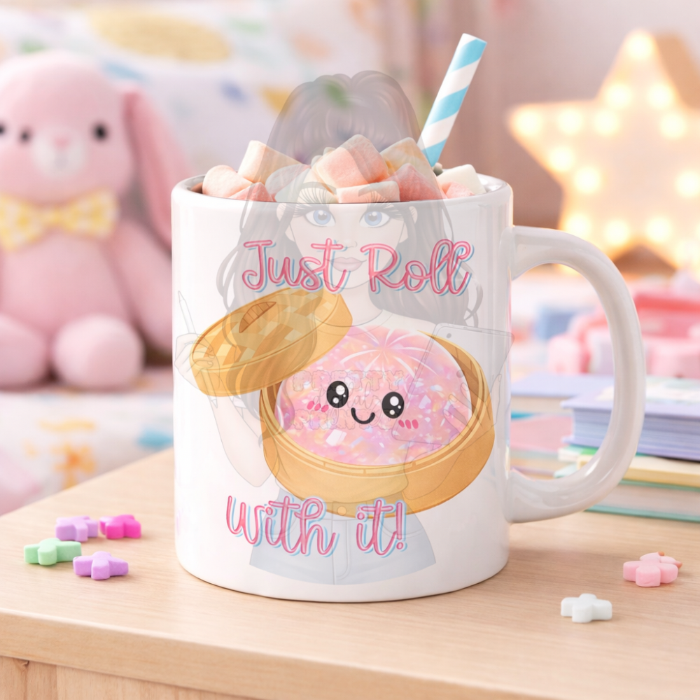 6 Cute Dumpling PNG Bundle | Kawaii Glitter Dumpling Designs | Funny Quote Sublimation Files | Mug & T-Shirt Designs | Instant Download