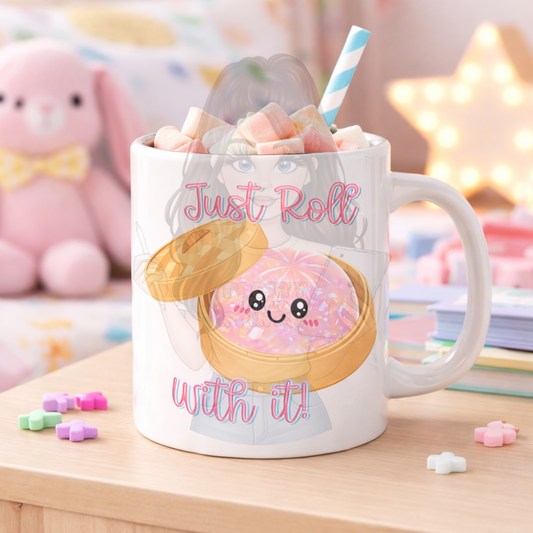 6 Cute Dumpling PNG Bundle | Kawaii Glitter Dumpling Designs | Funny Quote Sublimation Files | Mug & T-Shirt Designs | Instant Download