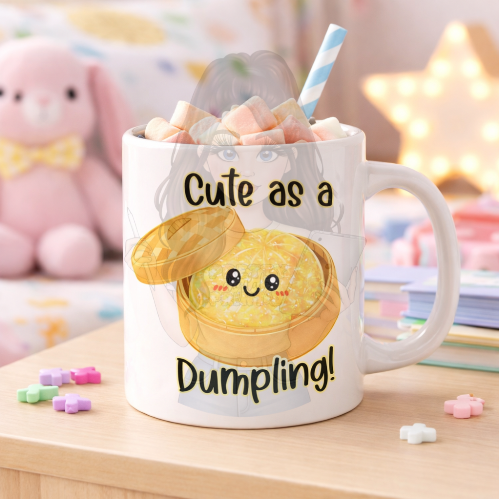 6 Cute Dumpling PNG Bundle | Kawaii Glitter Dumpling Designs | Funny Quote Sublimation Files | Mug & T-Shirt Designs | Instant Download