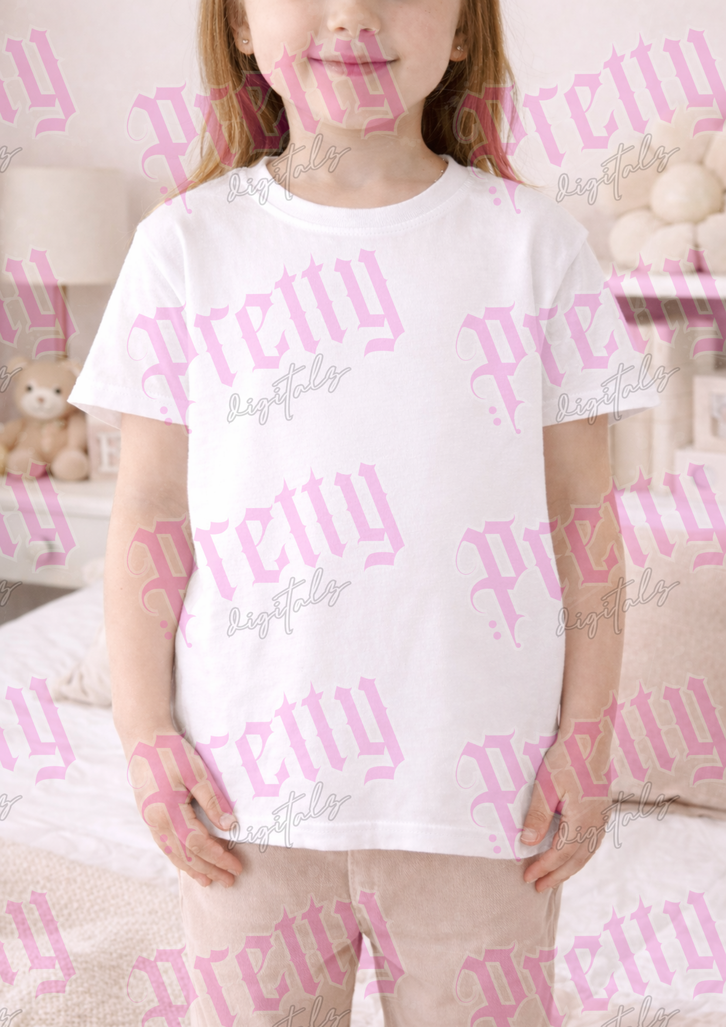 Neutral Nursery Mockup Bundle – Cushion, T-Shirt, Mug & Frame Styled Product Display Set