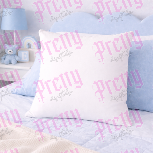 Blue Nursery Mockup Bundle – Cushion, T-Shirt, Mug & Frame Styled Product Display Set