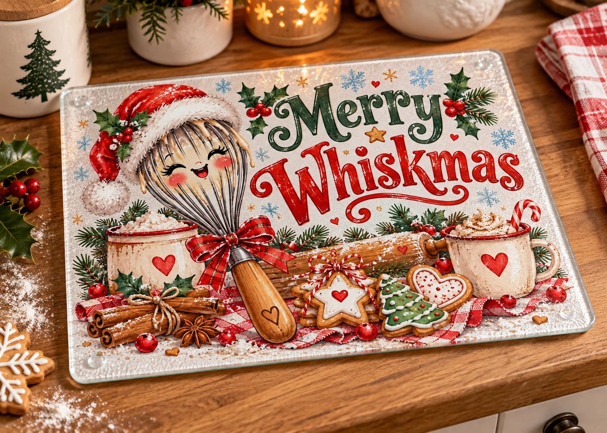 Christmas Kitchen Chopping Board PNG Bundle | 10 Festive Sublimation Designs | Funny Christmas Kitchen Digital Download