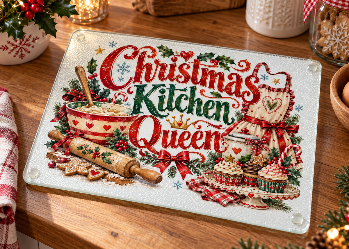 Christmas Kitchen Chopping Board PNG Bundle | 10 Festive Sublimation Designs | Funny Christmas Kitchen Digital Download