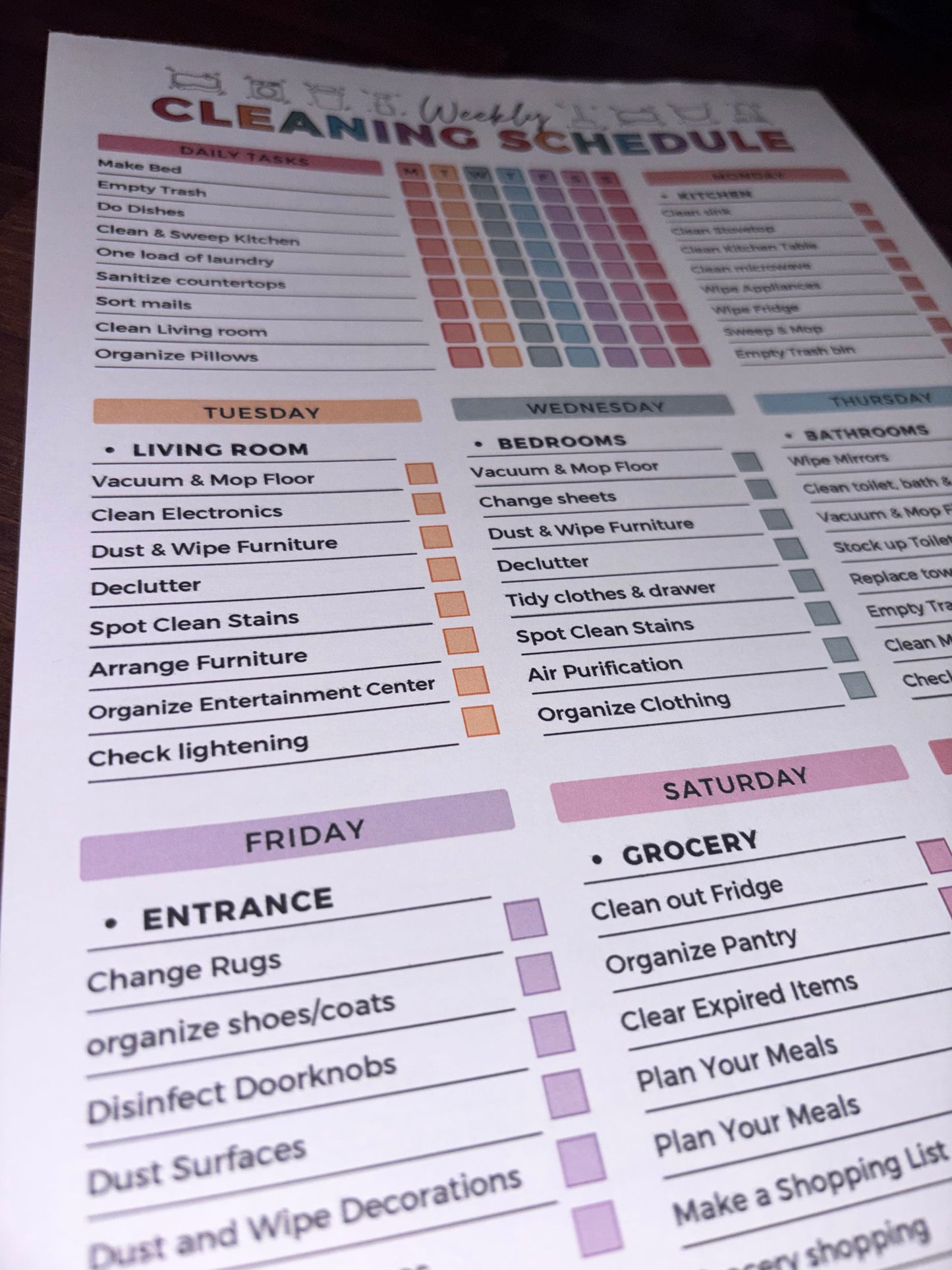 ADHD Daily & Weekly Planner Pad | 40 Page Check List Notepad | Neurodivergent Organisation Pad | A4 Tear Off Planning Sheets | Productivity Pad UK