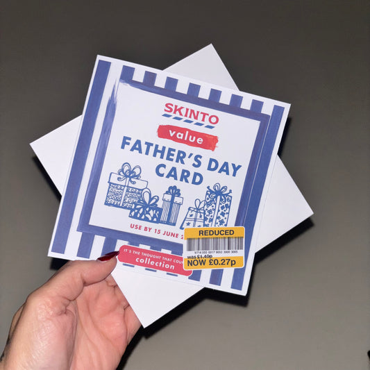 Funny Reduced Father’s Day Card – 6x6 Inch Greeting Card with Envelope | Humorous Dad Joke Card | Novelty Father’s Day Gift