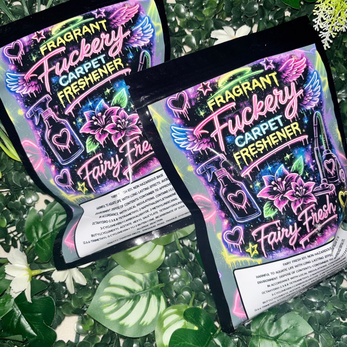 🌸 Fragrant F*ckery Carpet Freshener – 200g Bag | Luxury Carpet Freshener Powder | Fairy Fresh, Candy Floss, Sunset Blossom & More