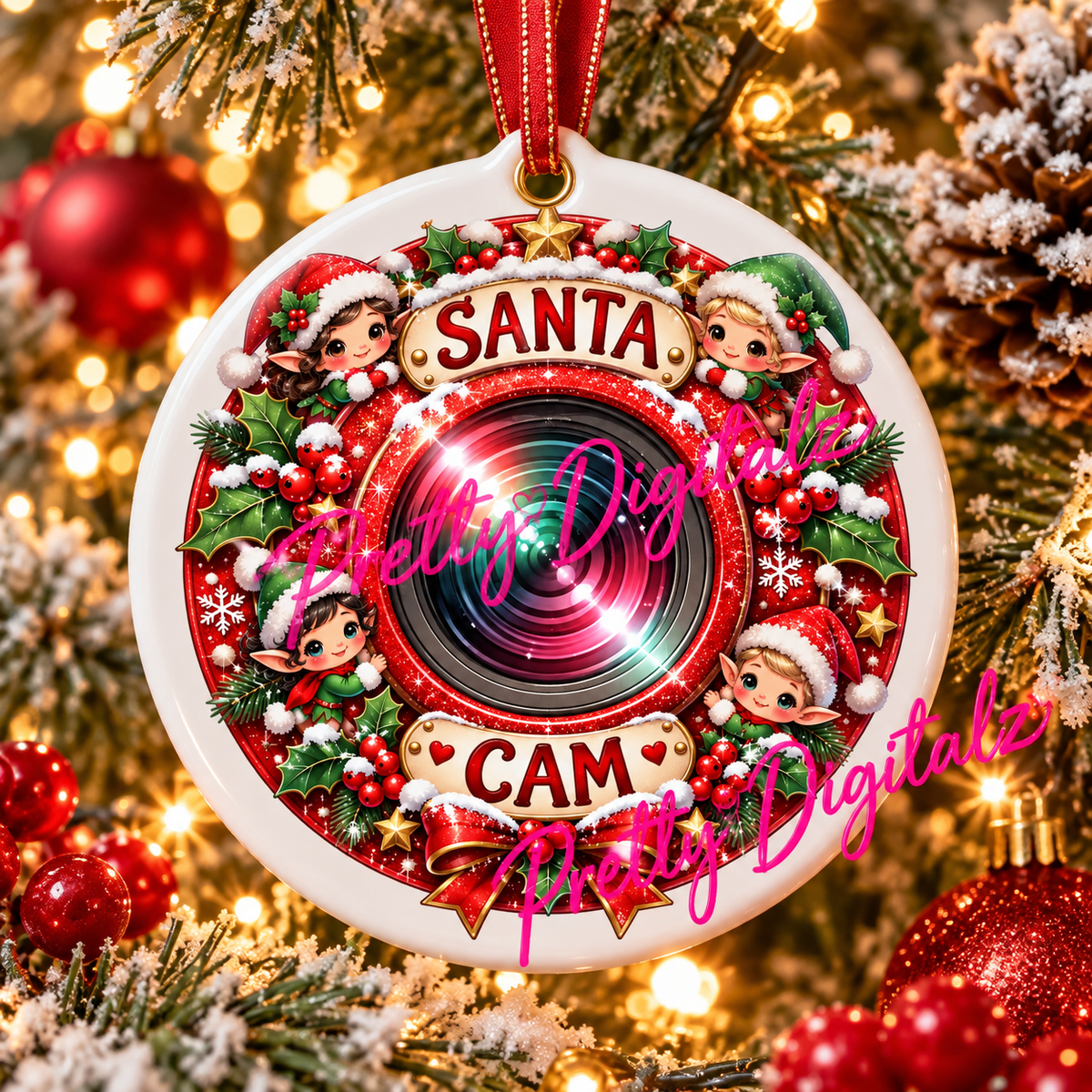 Santa Cam PNG Bundle | 10 Whimsical Christmas Camera Designs | Sublimation PNG Digital Download