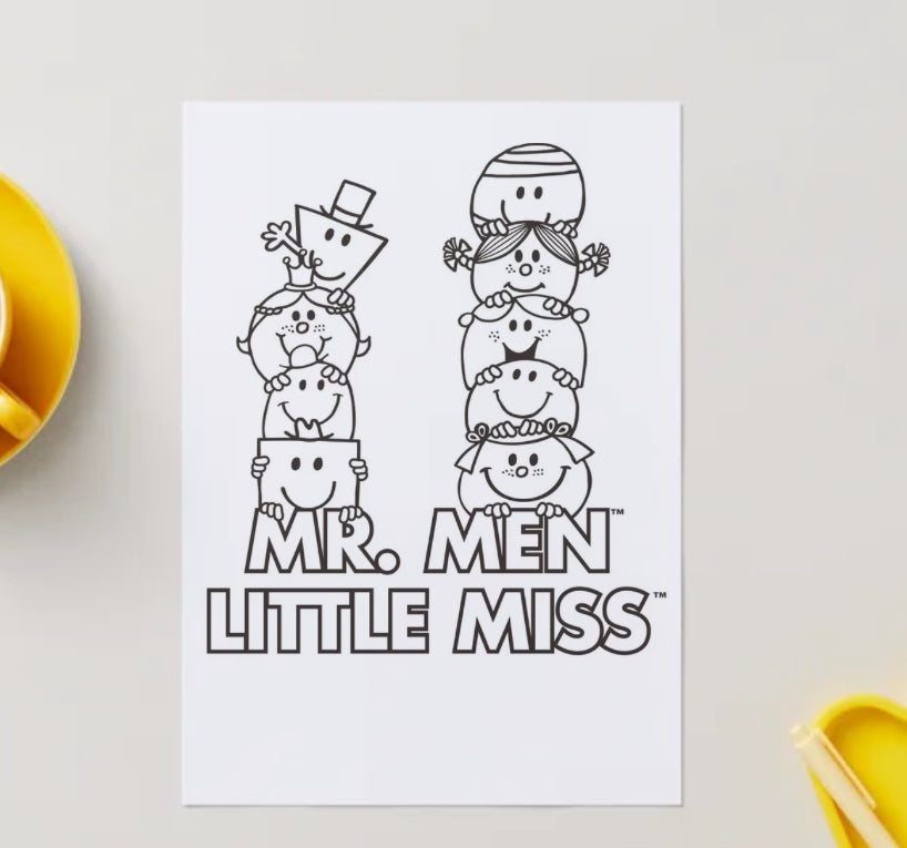 Mr m & little ms colouring pdf
