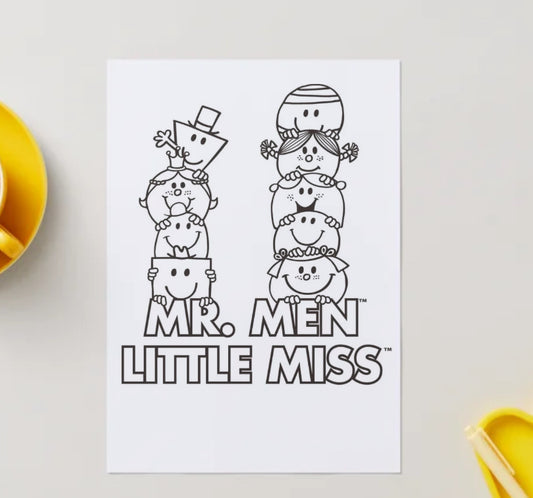 Mr m & little ms colouring pdf