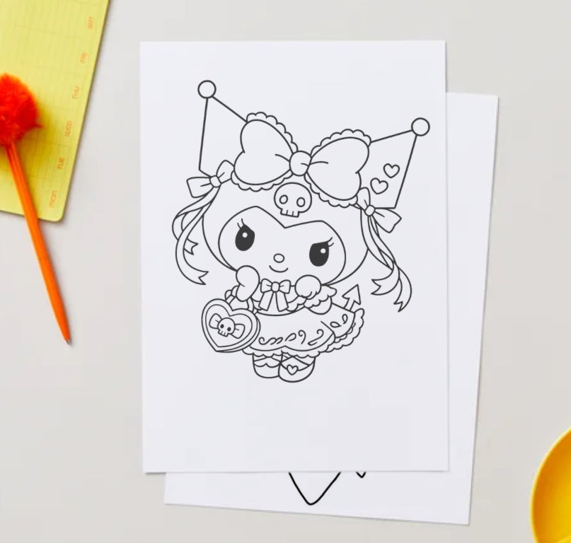 Kuromi colouring book digital