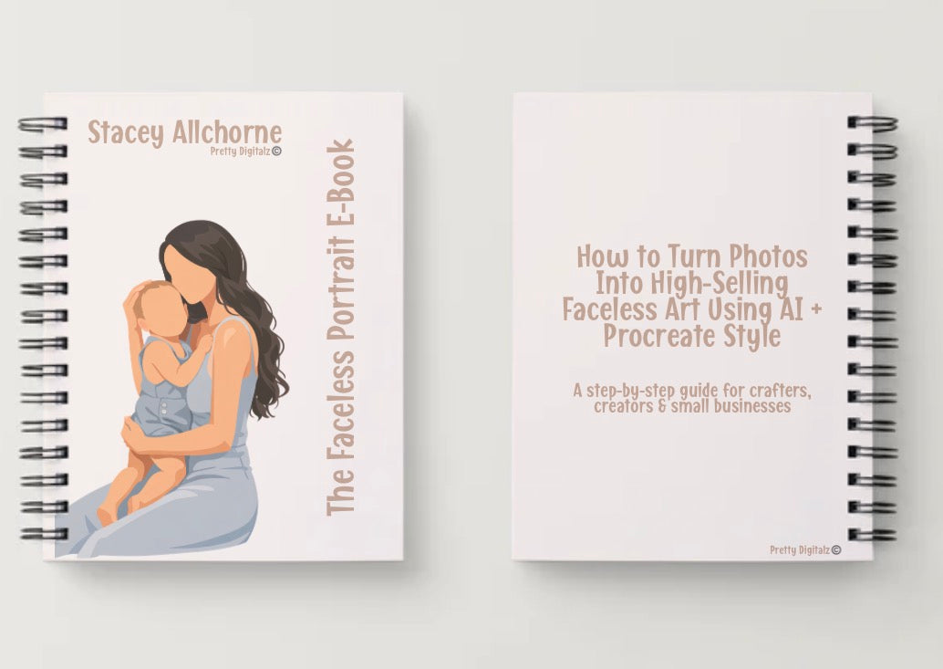 Faceless Portraits Made Easy – Learn to Create High-Selling AI Faceless Art for Crafters (Mini eBook)