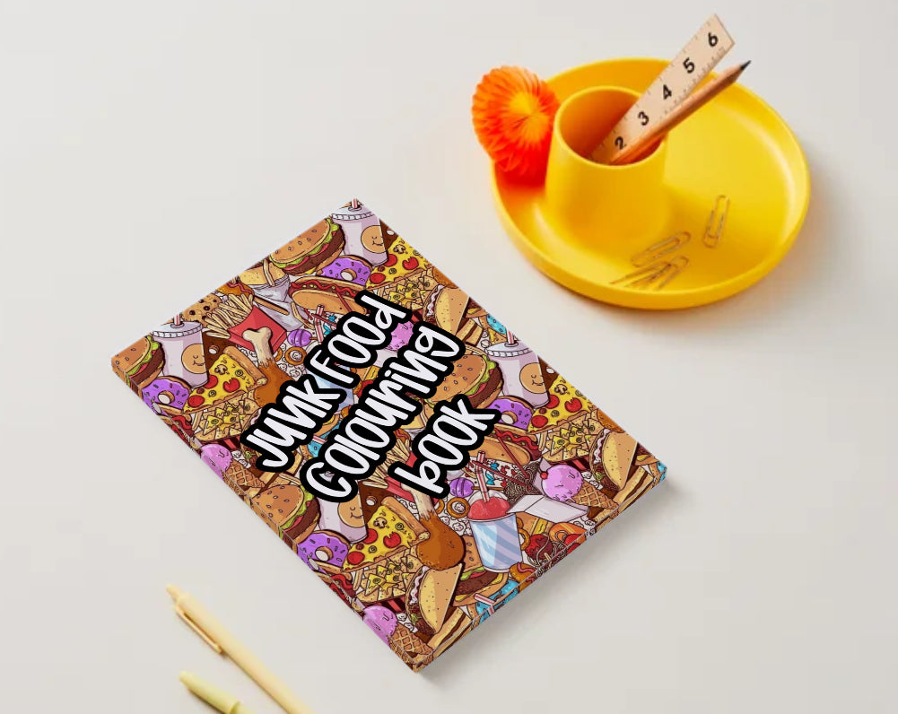 Junk food colouring book digital