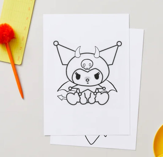 Kuromi colouring book digital