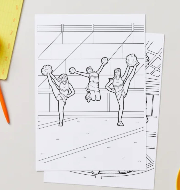 Cheerleading colouring book pdf