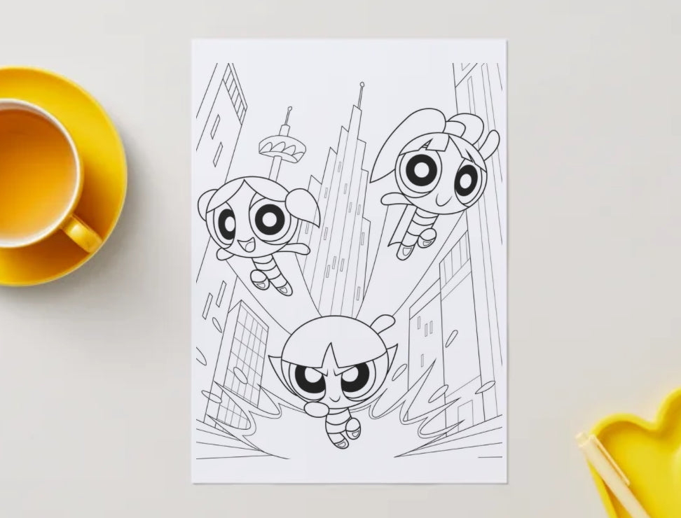 Powerpuff girls colouring book pdf