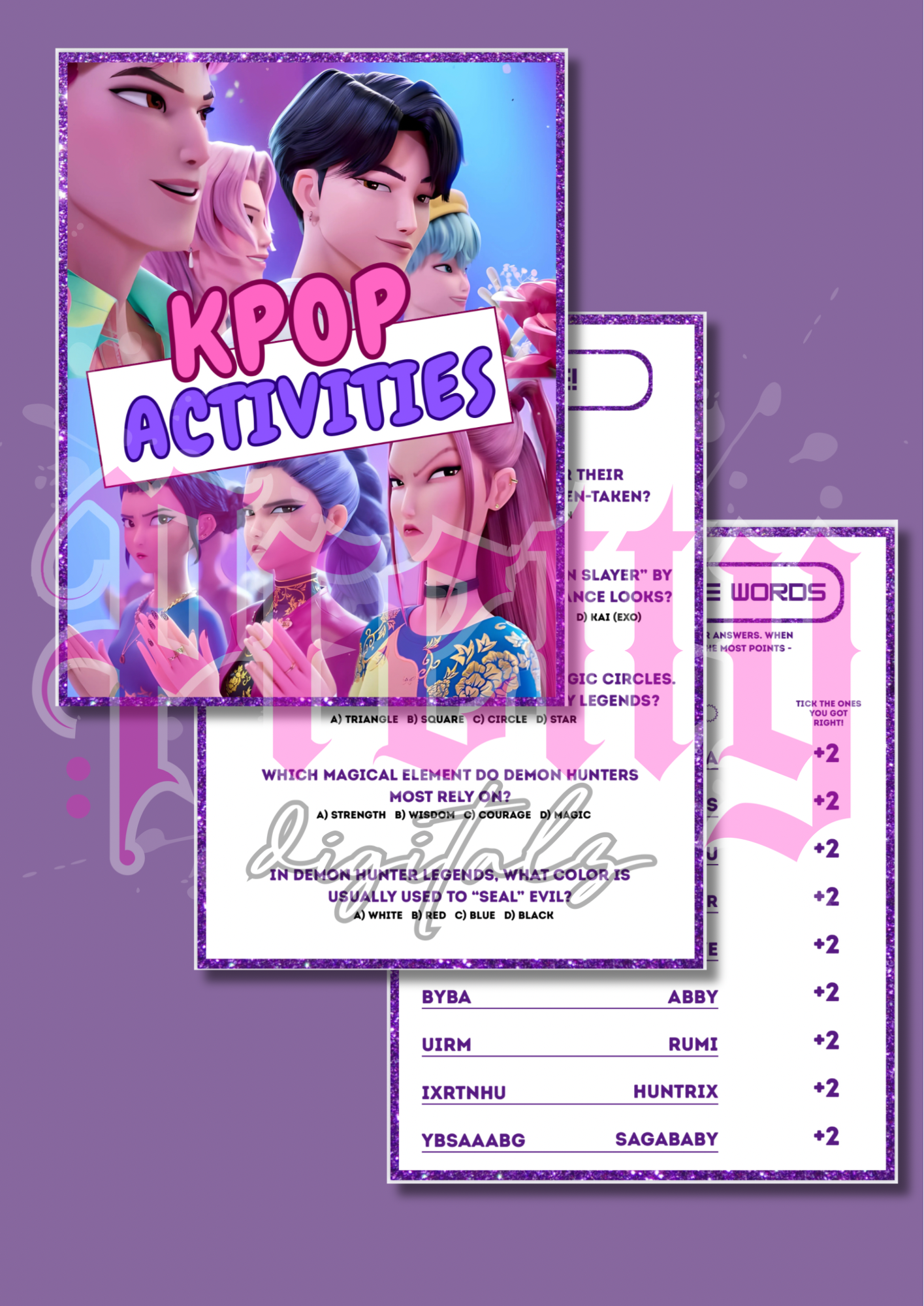 27 page k-pop activity book- PDF download ready to print