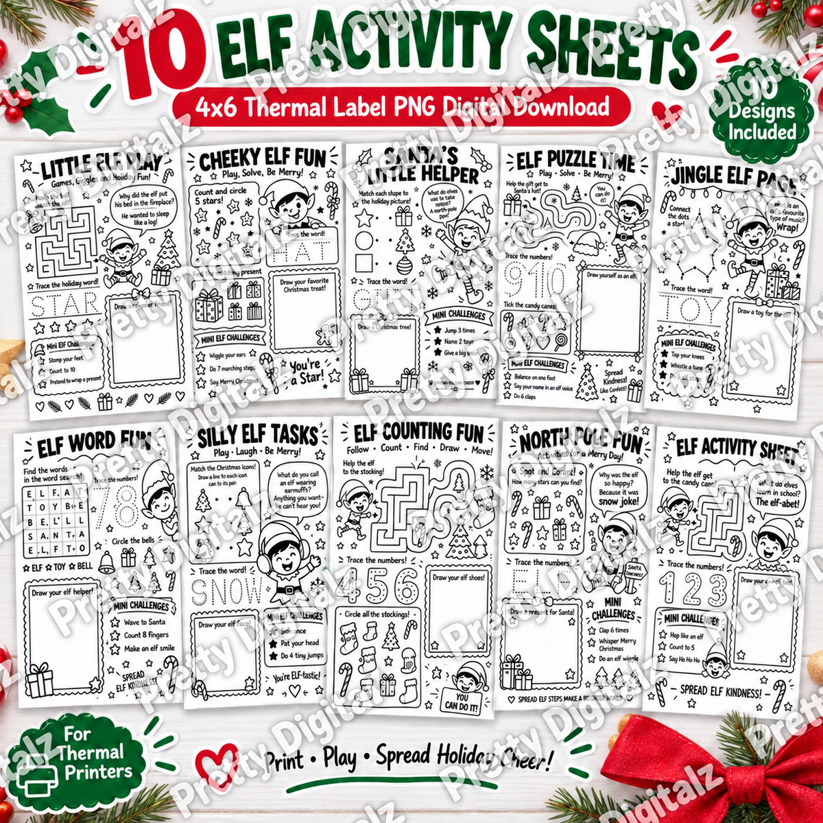 Elf label thermal activity pack