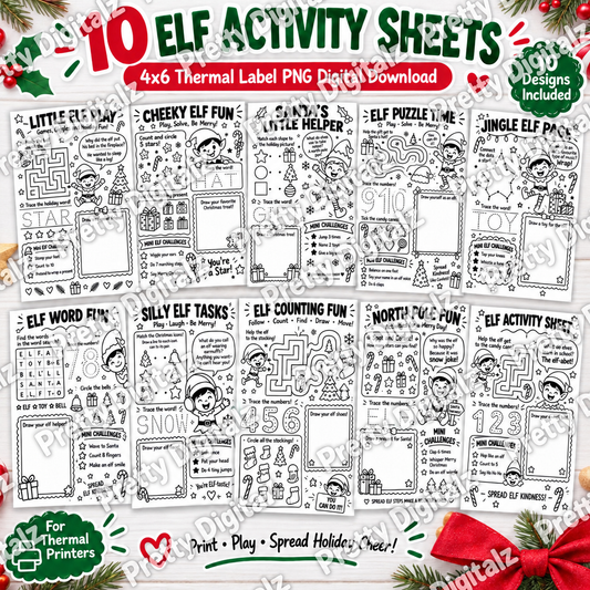 Elf label thermal activity pack