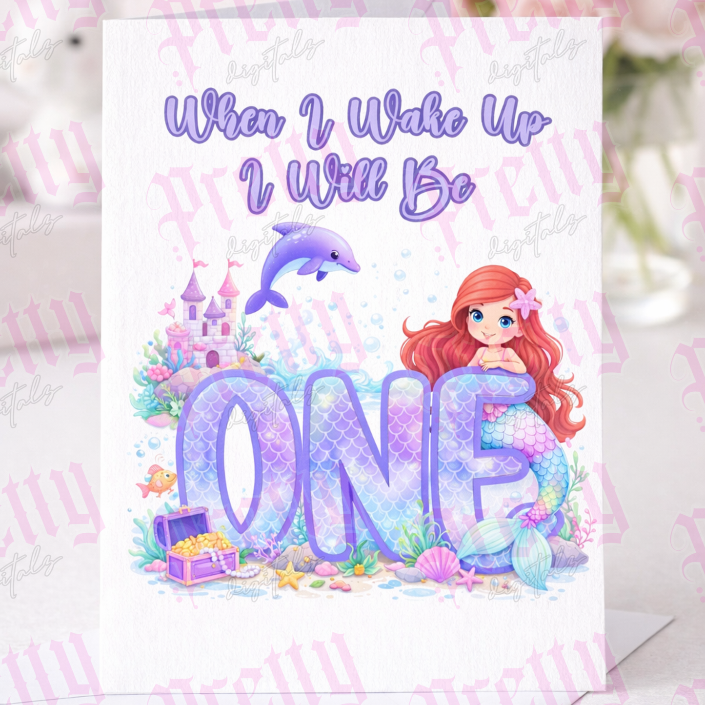 Mermaid Birthday 1–10 “When I Wake Up” PNG Bundle | DTF, UV DTF & Sublimation Digital Download