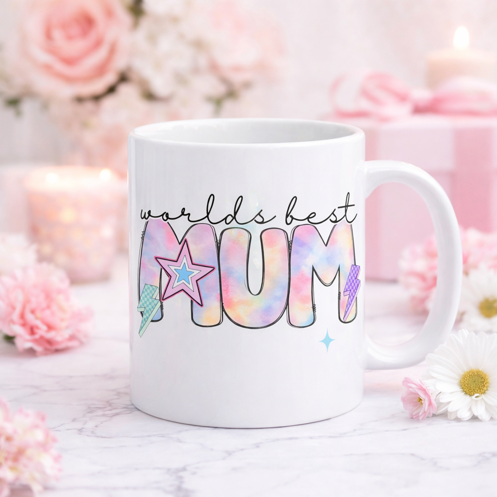 World’s Best Mama, Mum & Nana PNG Bundle – Pastel Tie Dye Mother’s Day Sublimation Designs (4 PNG Digital Download)