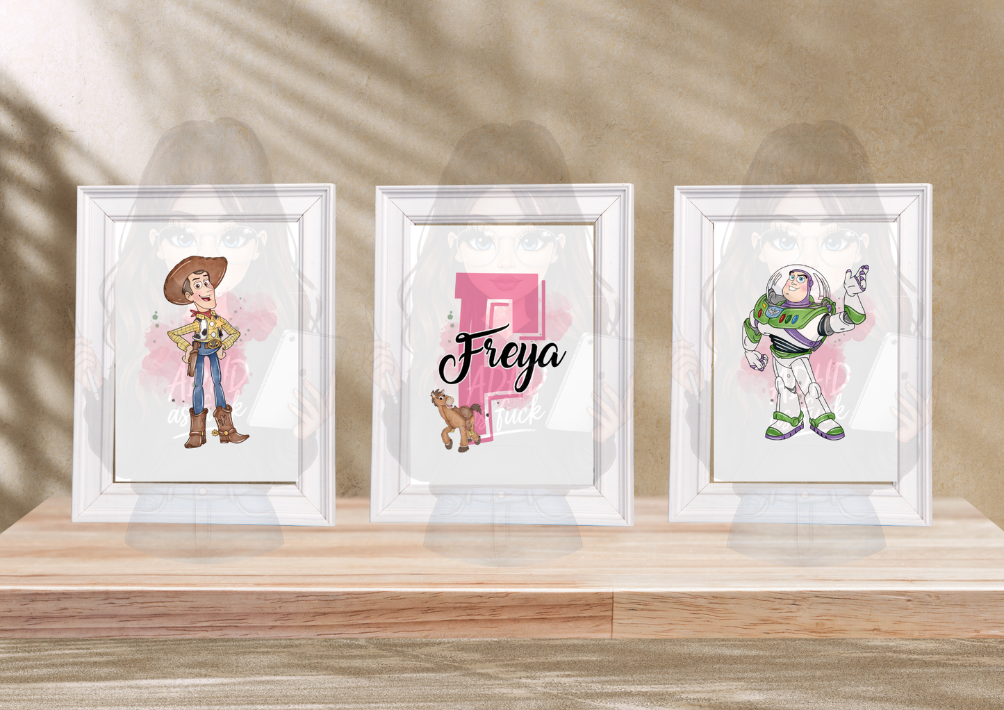 Toy Story Personalised Bedroom Prints | Set of 3 Disney Inspired Wall Art | Boys & Girls Nursery Decor