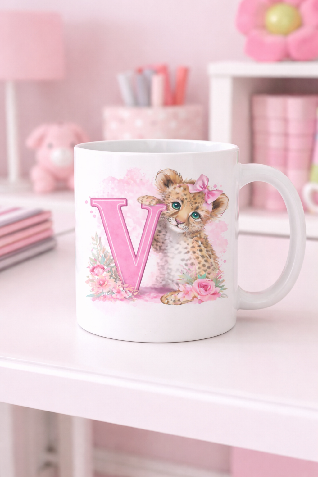 Personalised Initial Baby Leopard Alphabet PNG – A–Z Watercolour Letter Designs for Sublimation, DTF & Print