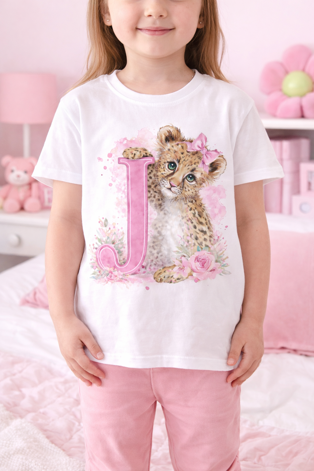 Personalised Initial Baby Leopard Alphabet PNG – A–Z Watercolour Letter Designs for Sublimation, DTF & Print
