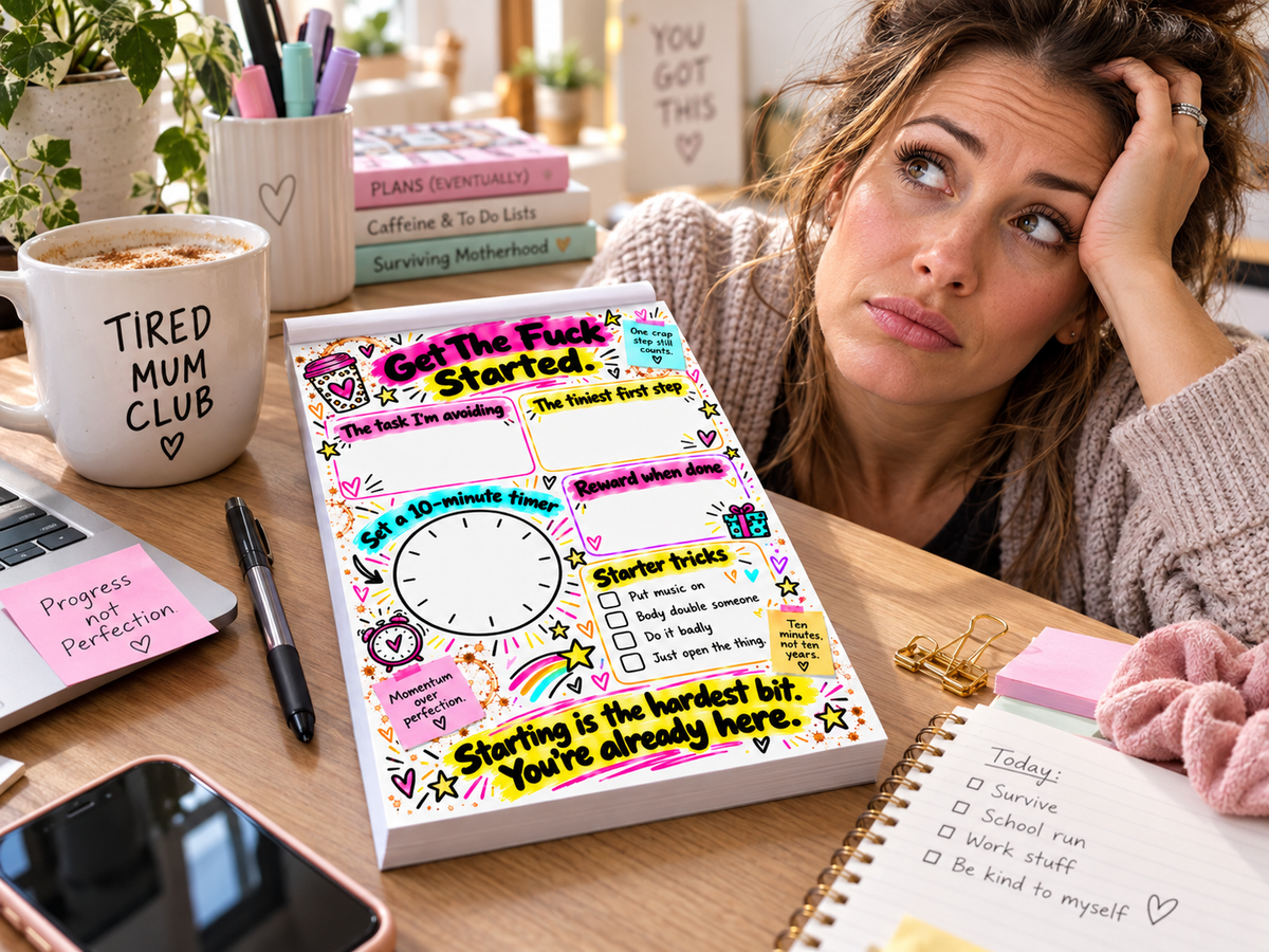 The Chaotic ADHD Mum Bundle | 9 Printable Planner Downloads | Sweary ADHD-Friendly Mum Planner