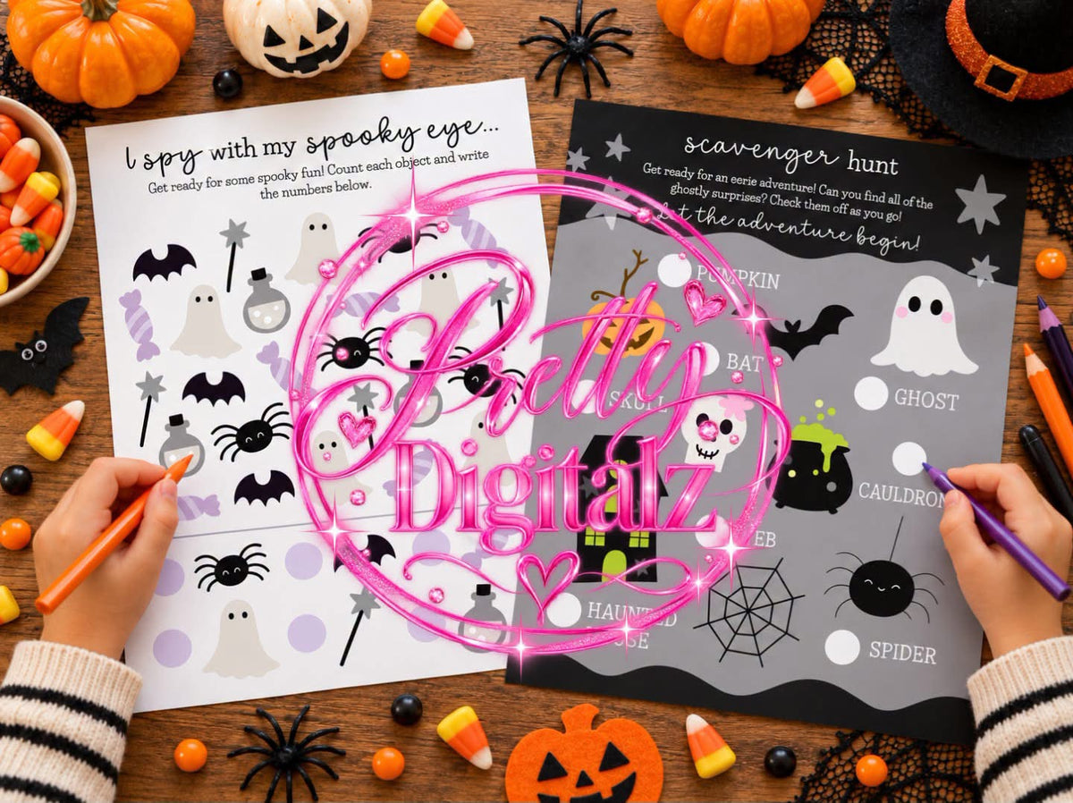 Halloween Kids Activity Pack | Printable Halloween Games & Worksheets | Digital Download 10 Sheets