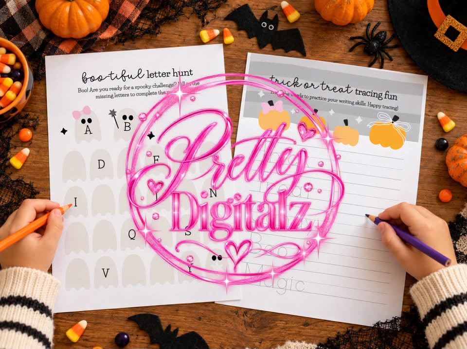 Halloween Kids Activity Pack | Printable Halloween Games & Worksheets | Digital Download 10 Sheets