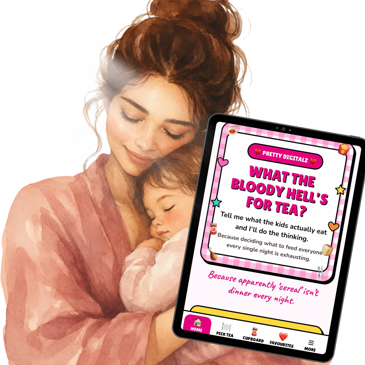 What the Bloody Hell's For Tea? | Meal Idea App for Busy UK Mums (Instant Access)