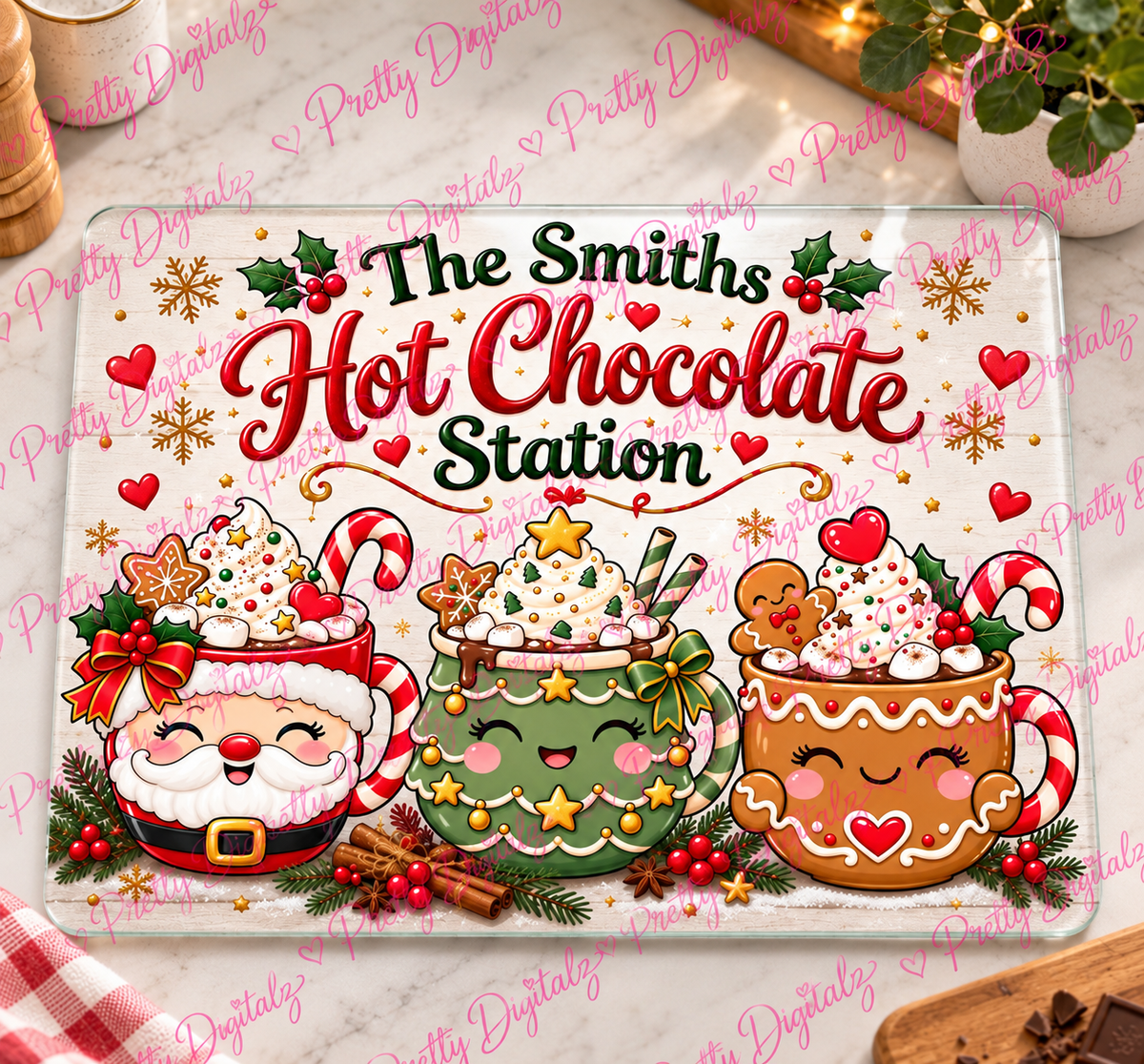 Christmas Hot Chocolate Cup PNG Bundle | 10 Cute Christmas Mug Designs | Sublimation Digital Download